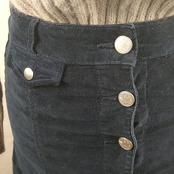 BDG Navy Needlecord Mini Skirt Size 2 - Picture 3 of 12